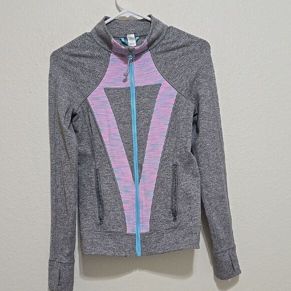 lululemon Ivivva Girl's Sleeve Fitted Zip-Up Hoodie with Mandarin Collar size 14 - Picture 1 of 9
